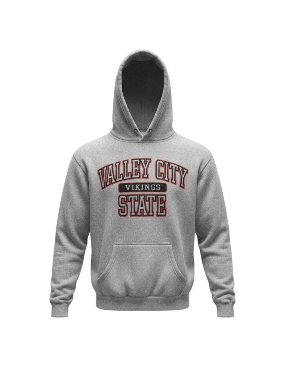 Mens Valley City State Vikings Hoodie Grey Pullover XL Kangaroo Pocket